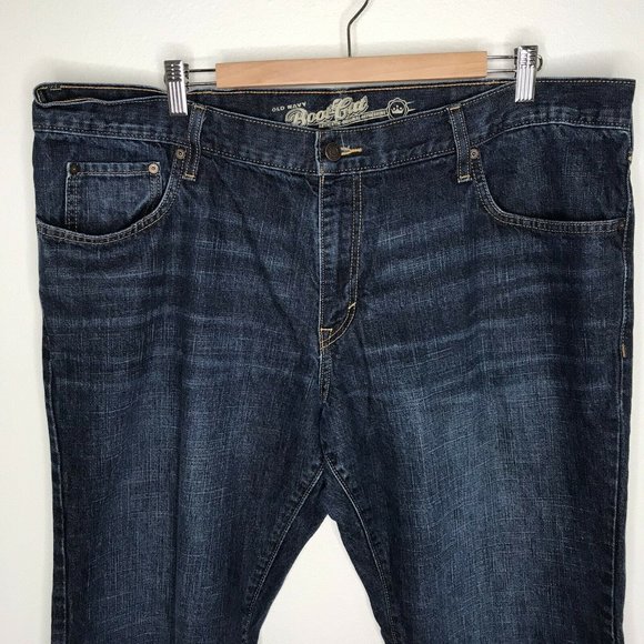 Old Navy Men's Jeans Dark Blue Bootcut 100 Cotton - Picture 7 of 8